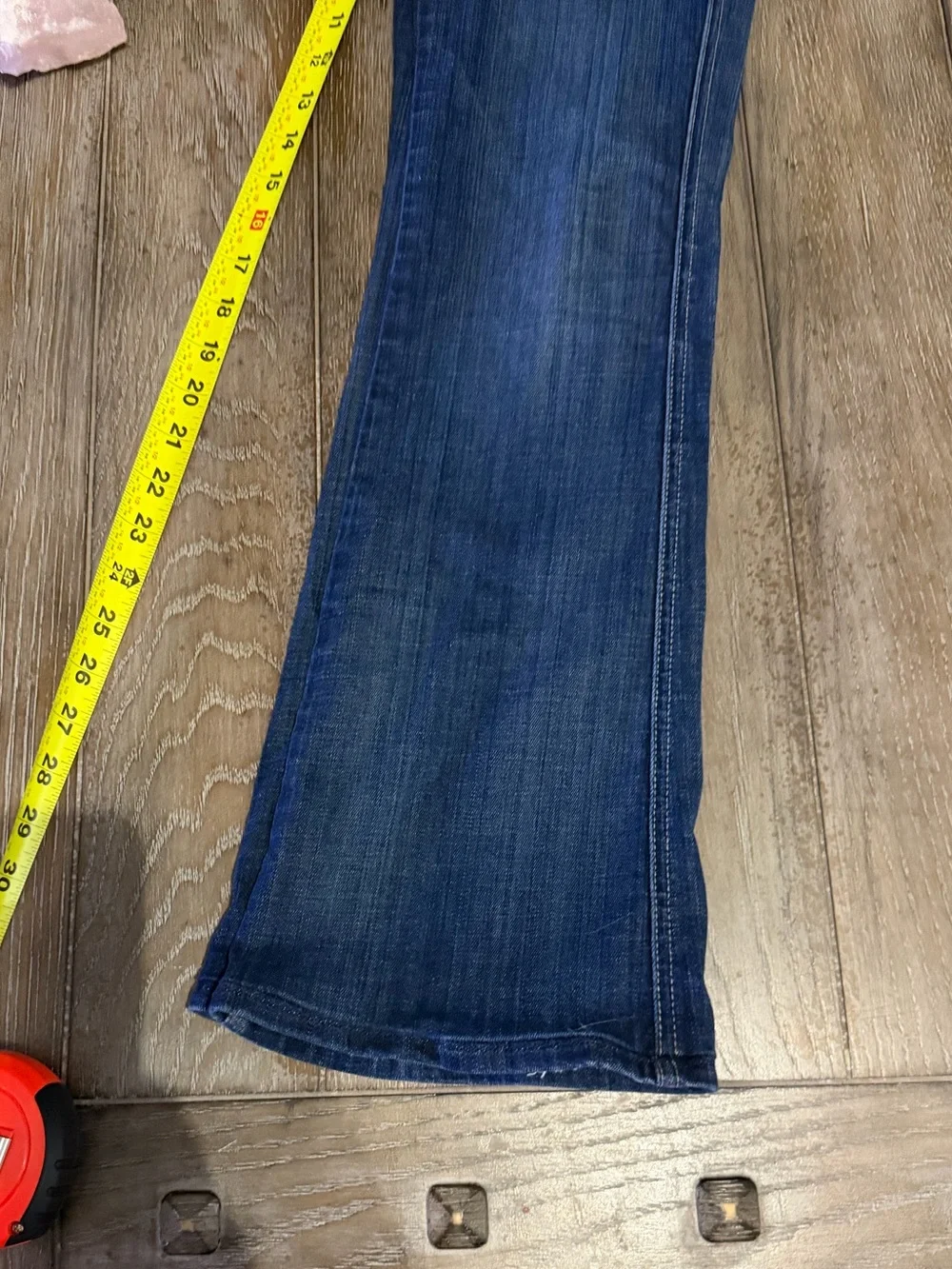7 For All Mankind Women's Dark Blue “A” Pocket Bootcut Jeans - Picture 13 of 14